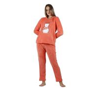 Women's warm long sleeve pyjamas Admas Hello Winter Orange S