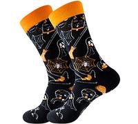 Womens Warm Socks 2024 New Socks Halloween for Women Colorful Fancy Crazy Design Soft Stretchy Novelty Crew Christmas Gifts Warm Socks (D, One Size)