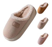 Womens Warm Thermal Slippers Bedroom Slippers Womens Winter Super Soft Sole Bedroom Slipper Slip On Mule Shoes Autumn Home Shoes Thick Bottom House Slipper Fuzzy Memory Foam Sliders