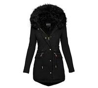 Women's Warm Winter Coat Thicken Snow Ski Jacket Cotton Military Jackets Hooded Sherpa Lined Parka Military Anorak Coats Heavyweight Hooded Safari Utility Puffer Down Jacket Outerwear