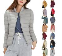 Women's Warm Winter Down Jacket, Lightweight Quilted Jacket, Women's Without Hood, Winter Jacket, Short Puffer Jackets, Outdoor Quilted Coat, Zip Transition Jacket, Puffer Jacket, Windproof Down Coat