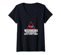 Women's Warning Contains Nothing Placebo V-Neck T-Shirt