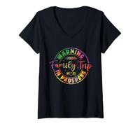 Women's Warning Family Trip in Progress 2026 V-Neck T-Shirt