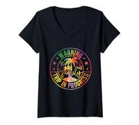 Women's Warning Family Trip in Progress 2026 V-Neck T-Shirt