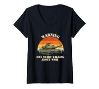 Women's Warning May Start Talking About WWII - History Historian V-Neck T-Shirt