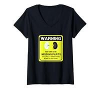 Women's Warning Missing Parts Still Fully Operational Kidney Donor V-Neck T-Shirt