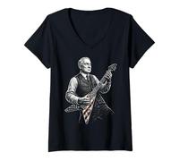 Women's Warren G Harding Guitar V-Neck T-Shirt