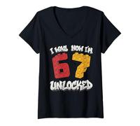 Women's was 6 Now I'm 7 67 Brick Builder Bricks Building Blocks V-Neck T-Shirt