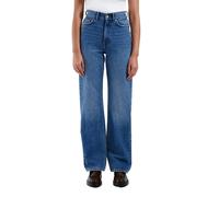 Womens Washed Straight Jeans Dr. Denim Echo Bleu 29x32