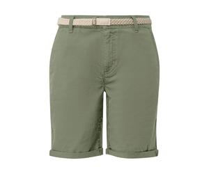 Womens Washed Stretch Cotton Bermuda Shorts s.Oliver Vert 46