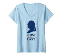 Women's Washington First But Not Last President Silhouette V-Neck T-Shirt