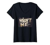 Women's Wasn't Me for a Fun and Carefree Style V-Neck T-Shirt
