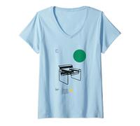 Womens Wassily Chair - Minimalist Marcel Breuer Tribute V-Neck T-Shirt