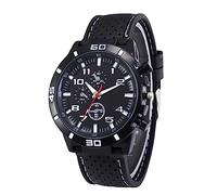 Women's Watch Bands Men's Watch Frosted Leather Strap Suitable for Men's Student Leisure Trend Sports Watch Watches for Senior Citizens (A, One Size)