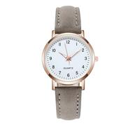 Womens Watch Clearance,Women Easy Read Everyday Watch with Numbers Creative Luminous Retro Female Watch PU Leather Analog Quartz Wrist Watch Personalised Gifts,Gray,A5K123A
