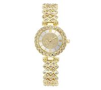 Women's Watch Clearance,Women Luxury Faux Diamond Stainless Steel Bracelet Watch Fashion Bling Shiny Rhinestone Crystal Analog Quartz Wrist Watch Christmas Eve Box Fillers,Gold,A5K99A