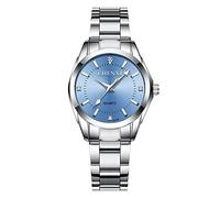 Women's Watch,Elegant Steel Bracelet Analogue Silver Quartz Watch,Gifts for You and Your Family,Bracelet(Light blue)