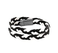 Women's Watch Leather Bracelet Black Braided Bracelet in Black or Men's Bracelet with Magnetic Closure Leather Strap Men Including Extra Link Mobile Phone Bracelet, one size, Alloy Steel, No Gemstone