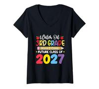Womens Watch Out 3rd Grade here I Come Future Class 2027 V-Neck T-Shirt