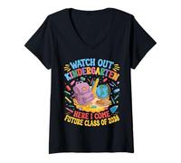 Womens Watch Out Kindergarten Here I Come Future Class of 2038 V-Neck T-Shirt