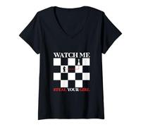 Womens Watch Steal Your Girl Chess Meme V-Neck T-Shirt