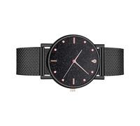 Women's Watches, Elegant Watch with Shiny Mesh Strap - Waterproof Female Watch with Shiny Mesh Strap - For Banquet Social Activities Travel Birthday Exams Mother F, Black, riferimento alla