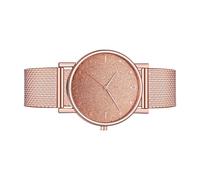 Women's Watches, Elegant Watch with Shiny Mesh Strap - Waterproof Female Watch with Shiny Mesh Strap - For Banquet Social Activities Travel Birthday Exams Mother F, pink gold, riferimento alla