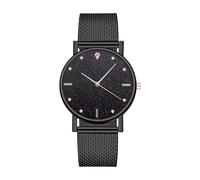 Women's Watches - Elegant Watch with Shiny Mesh Strap - Waterproof Wristwatch for Women | For Banquet Social Activities Travel Birthday Exams Mother Girlfriend Girl Wife, Black, riferimento alla