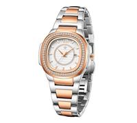 Women's Watches Fashion Square Dial Stainless Steel Waterproof Date Diamond Ladies Dress Wristwatches, Rose gold, Luxury