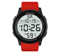 Women's Watches Luxury Men Digital LED Wrist Sport Analog Watch Men's Watch Hand Watch for Women (Red, One Size)