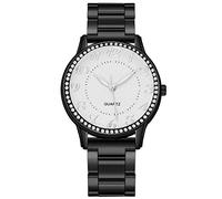 Women's Watches Quartz Movement Girls Ladies Wristwatch Belt Watch Love Bracelets That Light up (Black, One Size)