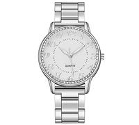 Women's Watches Quartz Movement Girls Ladies Wristwatch Belt Watch Watch with A Second Hand (Silver, One Size)