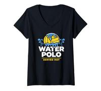 Women's Water Polo Served Hot Hardcore Aquatic Competition V-Neck T-Shirt