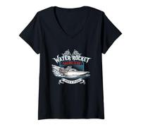 Women's Water Rocket Racing Club Speed and Splash V-Neck T-Shirt