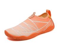 Womens Water Shoes Lightweight and Soft Beach and Stream for Couples; Water Shoes for Barefoot; Quick Drying Aquatic Wet Men Orange