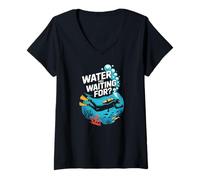 Womens Water You Waiting for Scuba Diving Ocean Quote V-Neck T-Shirt