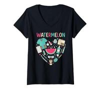 Women's Watermelon Dental Professional Heart Tools V-Neck T-Shirt