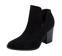 Womens Waterproof Boots Ladies Boots Fashion Wide Fitting Slip Resistant Ankle Boot Comfortable Flat Walking Shoes Arch Support Orthopaedic Shoe Autumn for Outdoor Hiking Black