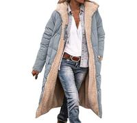 Womens Waterproof Coat Fashionable Longline Warm Coat Double Faced Warm up Outfits Long Sleeve Hooded Down