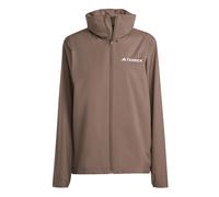 adidas Women's Terrex Multi Essentials 2 Layer Rain Jacket, Earth Strata, S