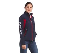 ARIAT Womens New Team Softshell Coat Jacket Navy - Easy Stretch Lightweight Breathable