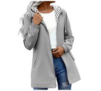 Womens Waterproof Jacket Lightweight Windbreaker Durable Hooded Rain Coats Plus Size Multi Pockts Zipper Windproof Weather Protection Safety Jackets for Camping Hiking Walking Workout