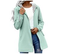 Womens Waterproof Jacket Lightweight Windbreaker Durable Hooded Rain Coats Plus Size Multi Pockts Zipper Windproof Weather Protection Safety Jackets for Camping Hiking Walking Workout