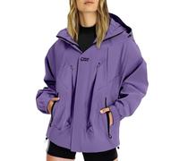Women's Waterproof Jacket Outdoor Quick Dry Raincoat Windproof Casual Zipper Windbreaker with Hood Breathable Zip Up Softshell Jackets with Pockets Hiking Outerwear Uk