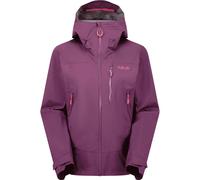Rab Women's Downpour Mountain Jacket - Lightweight Waterproof Hooded Coat for Hiking & Trekking - Mulberry - Medium