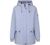 Trespass Womens Waterproof Jacket Flourish C-Taffeta Lining, Striped Jersey Lined Adjustable Hood, 2 Zip Pockets, Adjustable Back Waist, Curved Hem, Elasticated Cuffs, Contrast Trims, Bust Darts