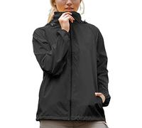 Womens Waterproof Jacket Women Solid Rain Long Sleeve Trench Coats Winter Hood Down Coat Outdoor Hooded Windproof Loose Jackets for Functional Raincoats