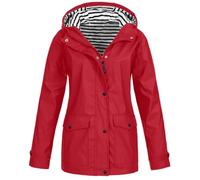 Womens Waterproof Jackets, Ladies Lightweight Jackets Summer, Winter Coat, Emergency Poncho, rain Ponchos for Women, rain Ponchos Family Pack Reusable, Womens Denim Jacket, Bike Jacket Red