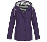Womens Waterproof Jackets Lightweight Hooded Mid Size Rain Coat Rain Jacket Ladies Functional Windbreaker Jacket Softshell Plus Size Breathable Outdoor Trench Coats