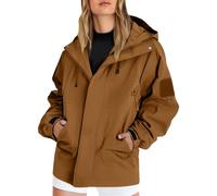 Womens Waterproof Jackets,Lightweight Waterproof Jacket Winter Jackets For Women Uk Womens Rain Coats With Hood Ladies Zip Up Hoodie With Pockets Plus Size Windbreaker Coat Outdoor Fashion Clothing